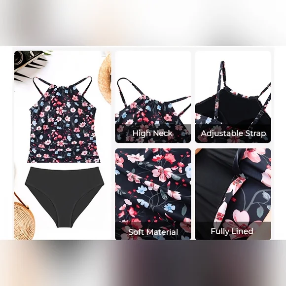 Tempt Me Two Piece Tankini #602 - Picture 10 of 10